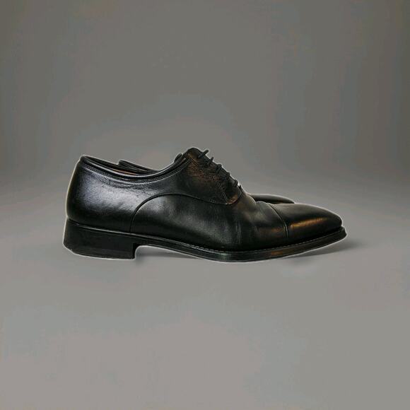 Magnanni Dress Shoes Men's 10 D Black Nappa Leather Cap Toe Oxford Frederico - Picture 11 of 16